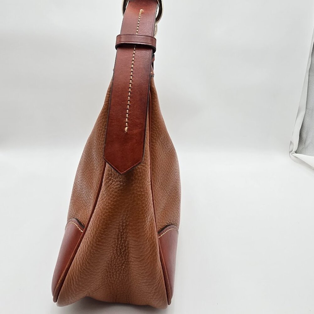 DOONEY & BOURKE REFINED PEBBLE LEATHER HOBO BAG, CARMEL - Picture 8 of 16